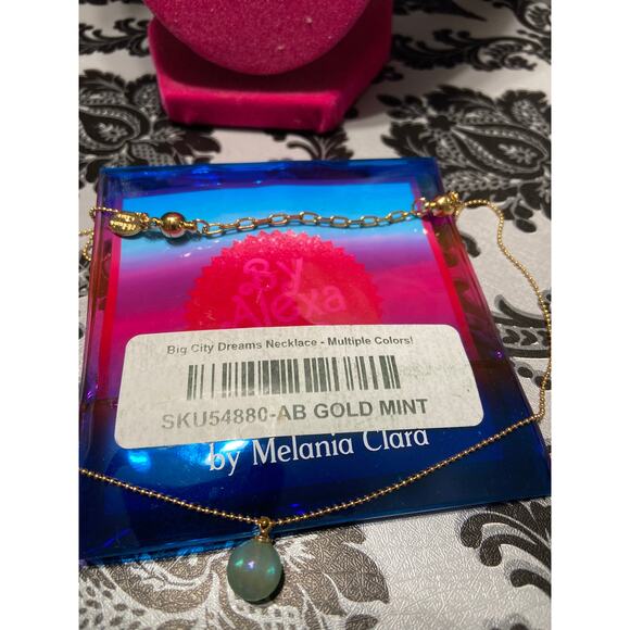 By Alexa Rae (BAR) Big City Dreams gold mint necklace - Picture 4 of 4